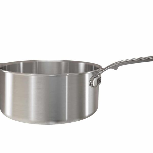 Photorealistic 3D rendering for Hestan's Thomas Keller cookware line showing the 4 quart saucepan