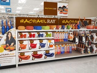 meyer_rachaelray_walmart_001 photo-realistic computer-generated rendering of a Rachael Ray cookware display at Walmart